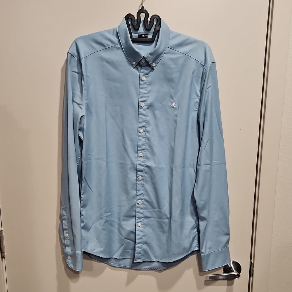 Blakely Light Blue Men's Button-Down Shirt Medium